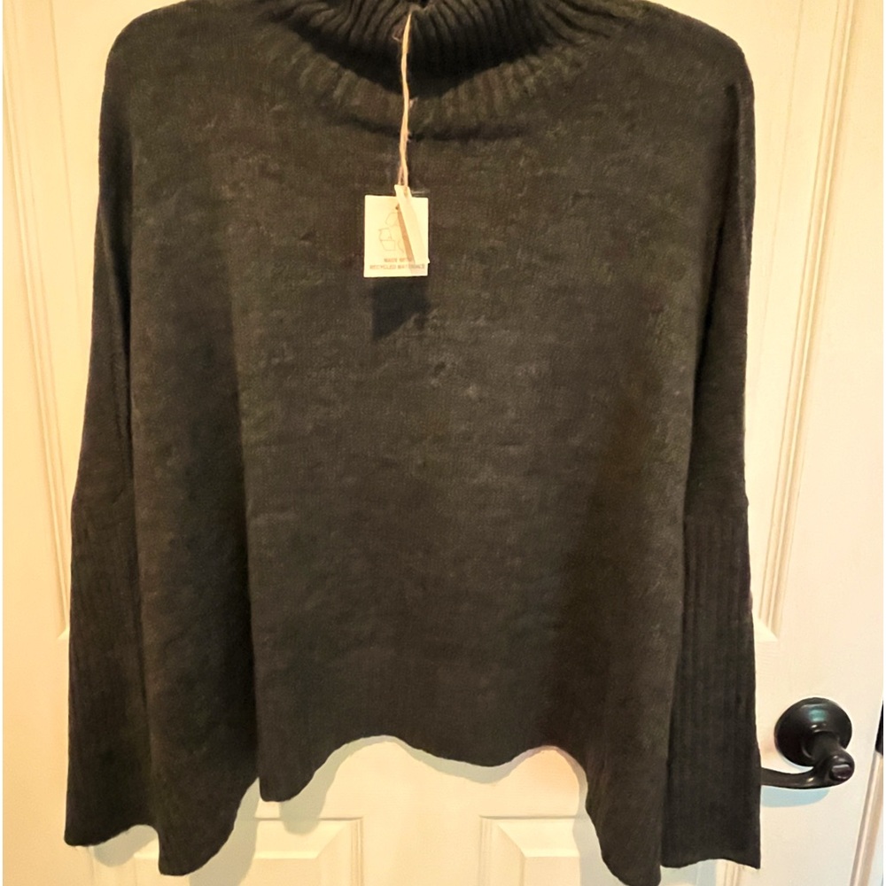 Cowl Neck Cropped Dolman Sleeve Sweater